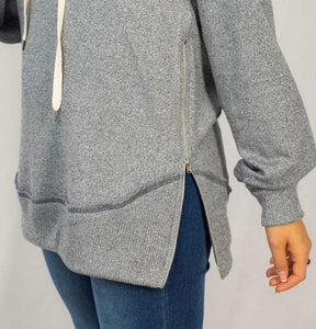 Lost With You Mauve Zipper Hoodie - Ella’s Arrow