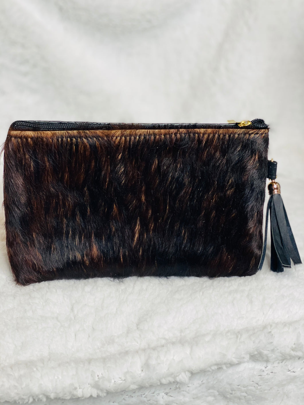 Cowhide Cosmetic Bag - Ella’s Arrow