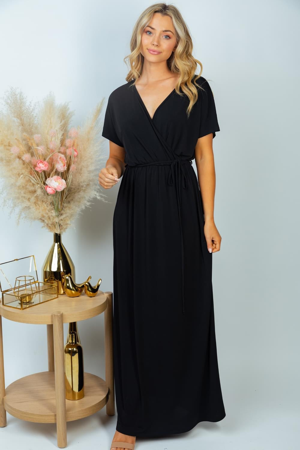 Perfectly Yours Black Maxi Dress