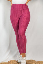 Load image into Gallery viewer, Work It Dark Pink Leggings
