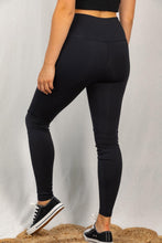 Load image into Gallery viewer, Black Leggings with Yoga Band - Ella’s Arrow
