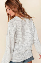 Load image into Gallery viewer, So In Love Grey Lace Up Top - Ella’s Arrow
