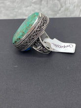 Load image into Gallery viewer, Chrysocolla Large Oval Ring - Ella’s Arrow
