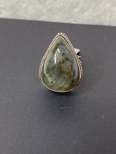 Labradorite Teardrop Ring - Ella’s Arrow