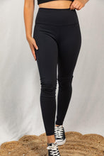 Load image into Gallery viewer, Black Leggings with Yoga Band - Ella’s Arrow
