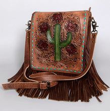 Load image into Gallery viewer, Laredo Leather Cactus Bag - Ella’s Arrow
