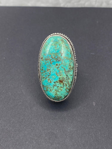 Chrysocolla Large Oval Ring - Ella’s Arrow