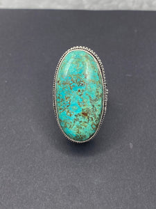 Chrysocolla Large Oval Ring - Ella’s Arrow