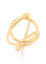 Load image into Gallery viewer, Metallic Geo Wrap Gold Ring - Ella’s Arrow
