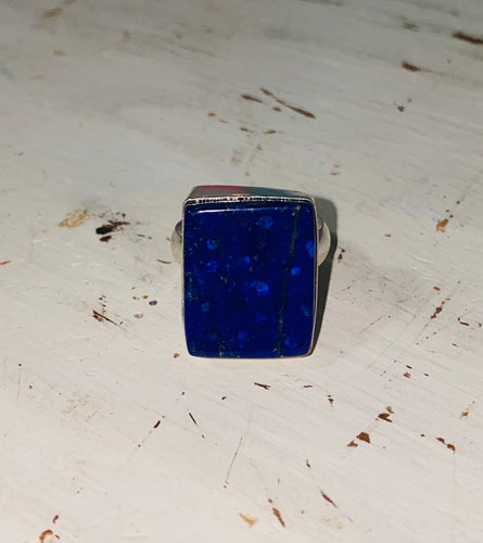 Lapis Lazuli Square Ring - Ella’s Arrow