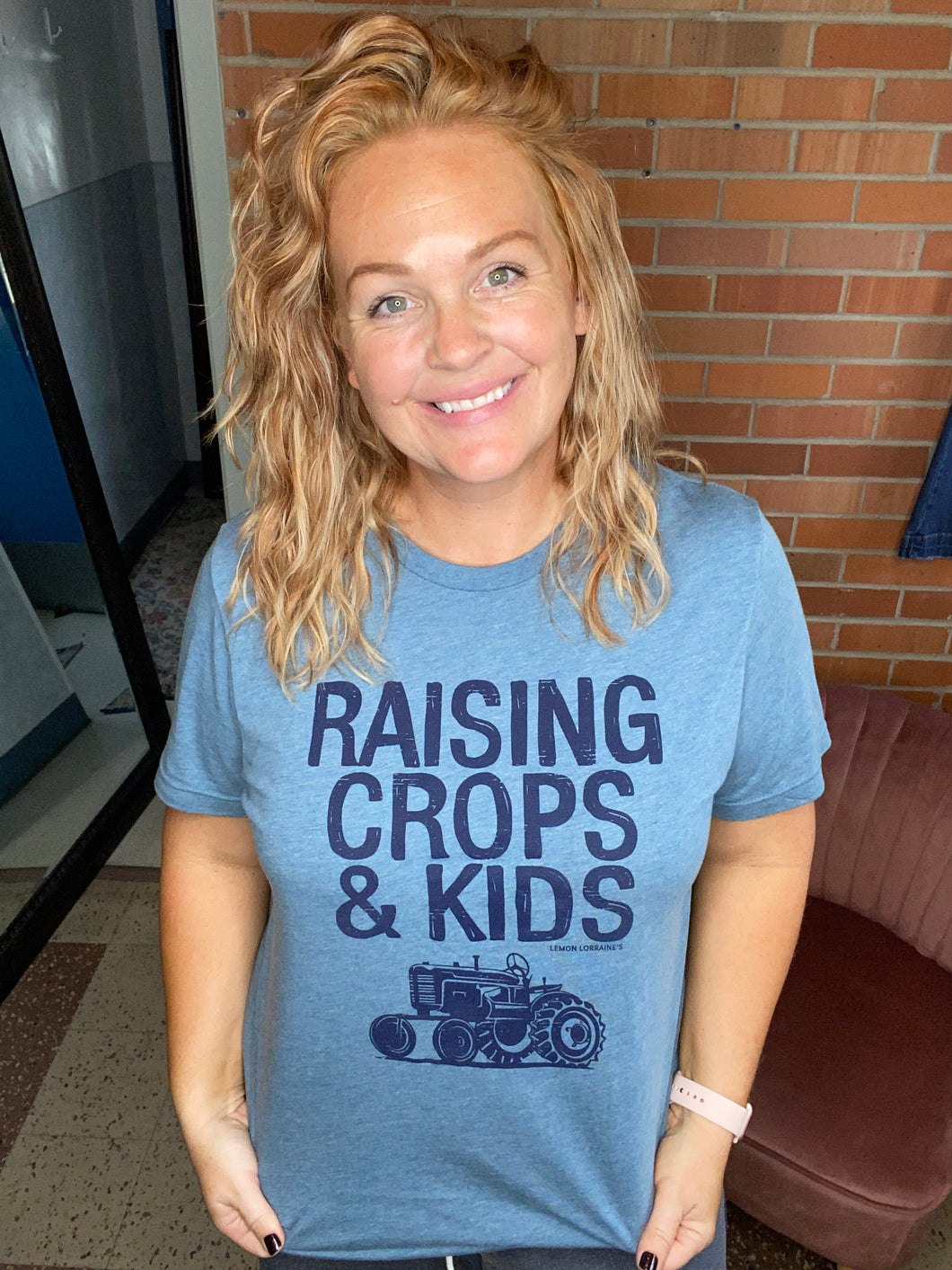 Raising Crops and Kids Blue Tee - Ella’s Arrow