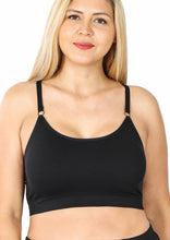 Load image into Gallery viewer, Black Seamless Cross Back Bra - Ella’s Arrow
