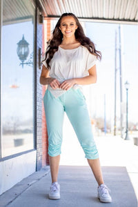 Mint Capri Joggers - Ella’s Arrow