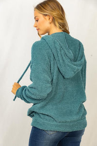 Warm Hearted Teal Hoodie - Ella’s Arrow