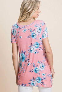 Still The One Pink Floral Top - Ella’s Arrow