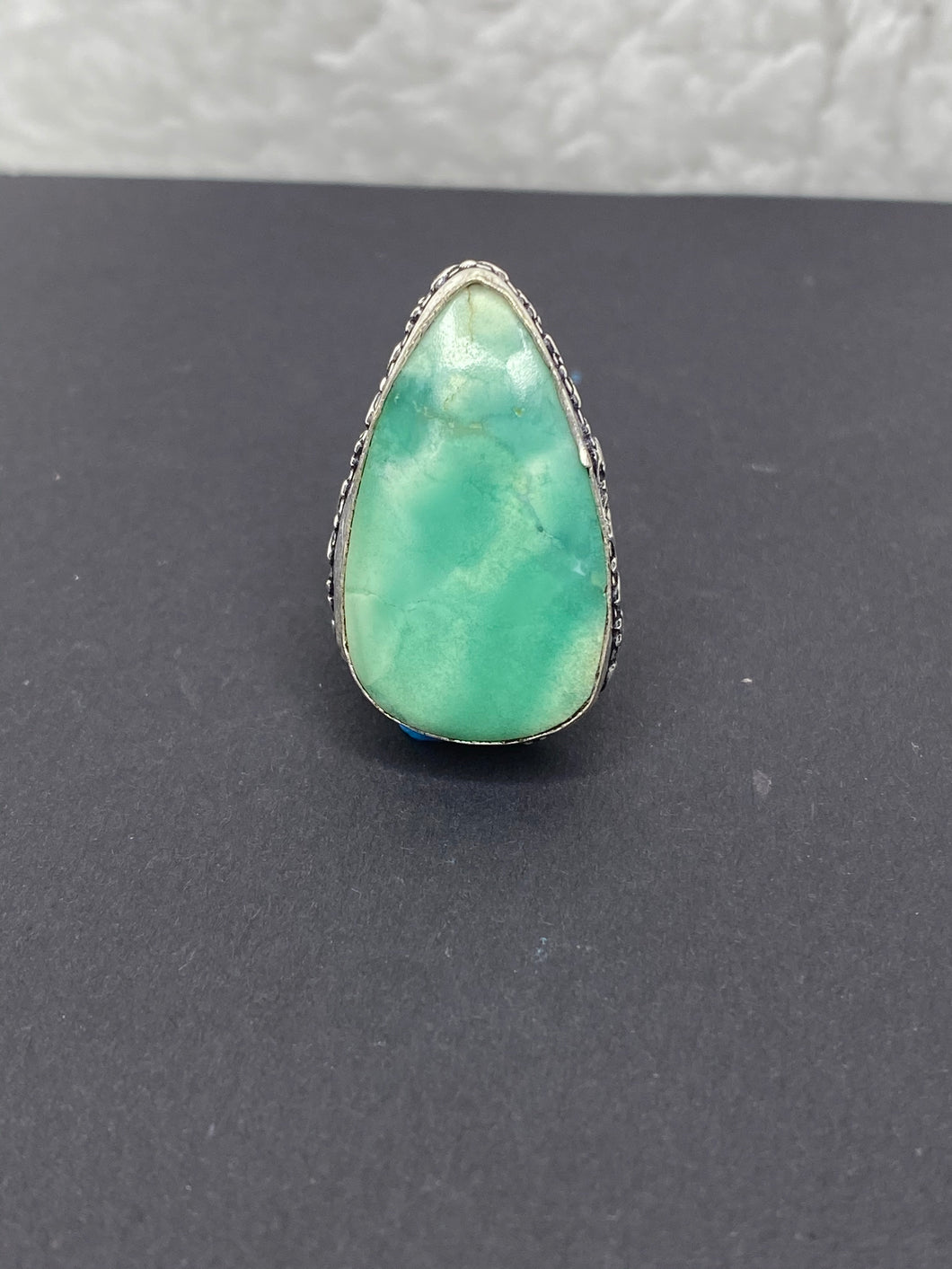 Chrysoprase Teardrop Ring - Ella’s Arrow