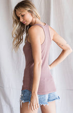 Load image into Gallery viewer, Love You Best Berry Henley Tank - Ella’s Arrow
