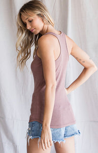 Love You Best Berry Henley Tank - Ella’s Arrow