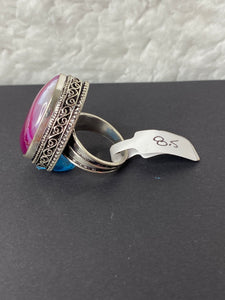 Botswana Agate Rectangle Ring - Ella’s Arrow