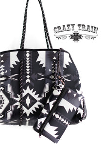 Cozumel Nights Aztec Print Tote - Ella’s Arrow