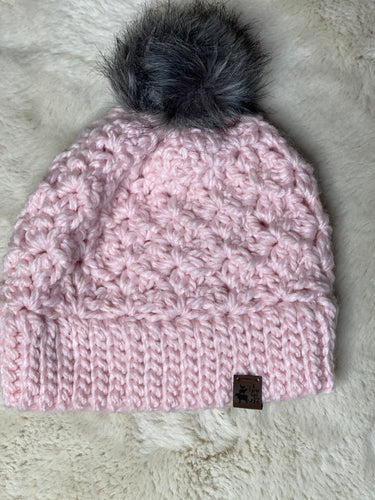 Alpaca Blend Blush Beanie - Ella’s Arrow