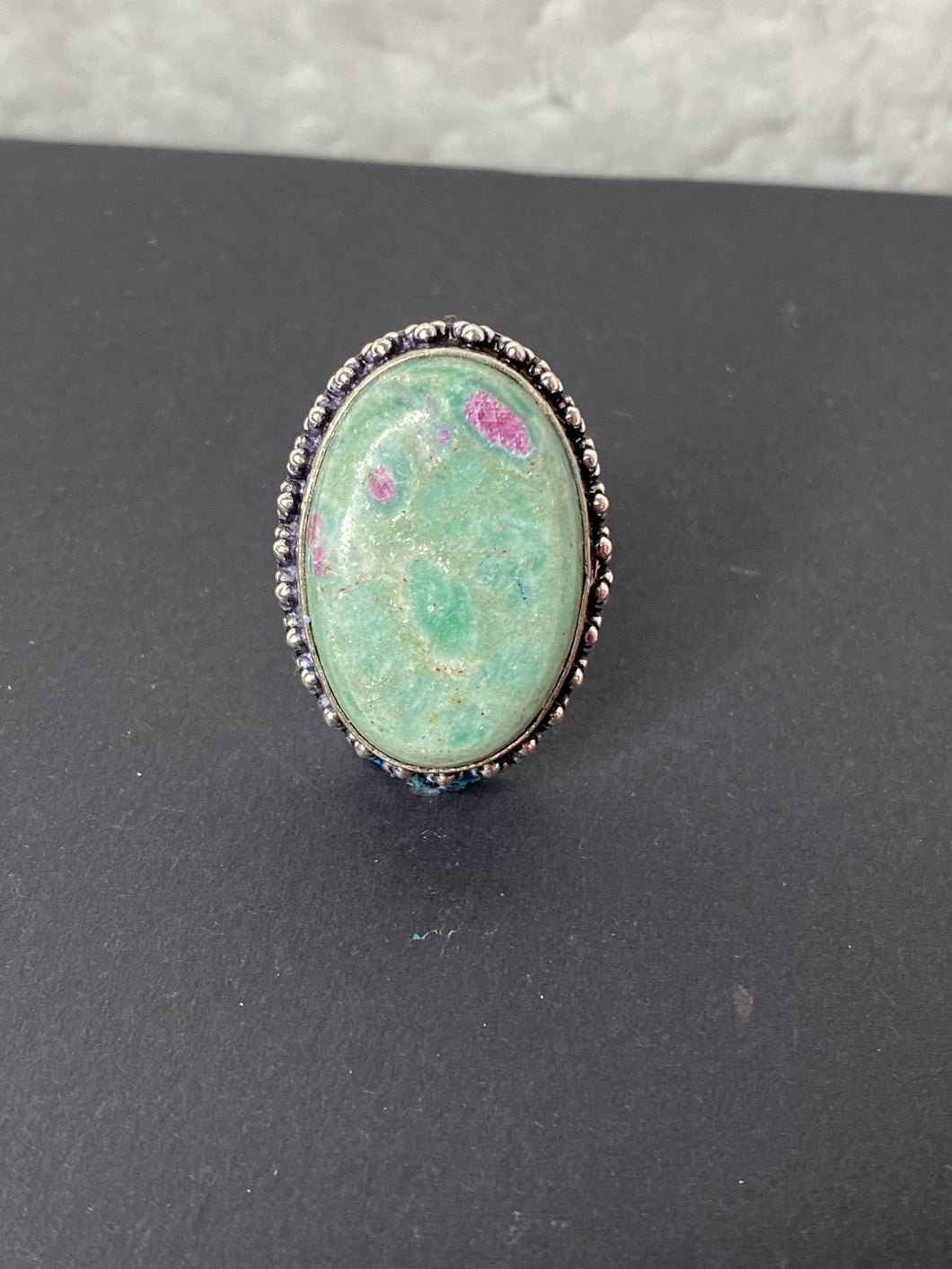 Ruby Fuchsite Oval Ring - Ella’s Arrow