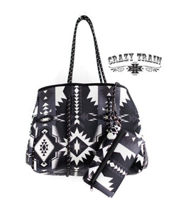 Cozumel Nights Aztec Print Tote - Ella’s Arrow