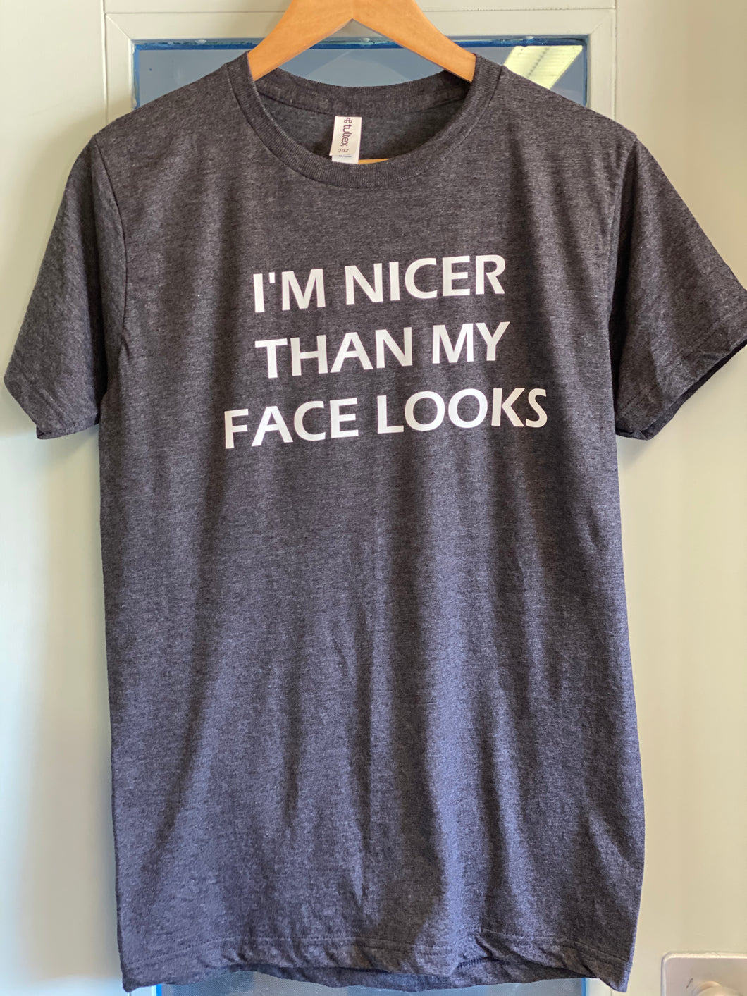 I'm Nicer Charcoal Graphic Tee - Ella’s Arrow