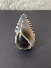 Load image into Gallery viewer, Botswana Agate Teardrop Ring - Ella’s Arrow
