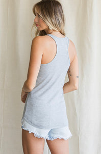 Love You Best Grey Henley Tank - Ella’s Arrow