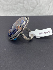 Sodalite Large Oval Ring - Ella’s Arrow