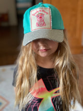 Load image into Gallery viewer, Turquoise Such A Ham Youth Hat - Ella’s Arrow
