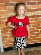 Load image into Gallery viewer, Kids Cow Print Pants and Tee Set - Ella’s Arrow
