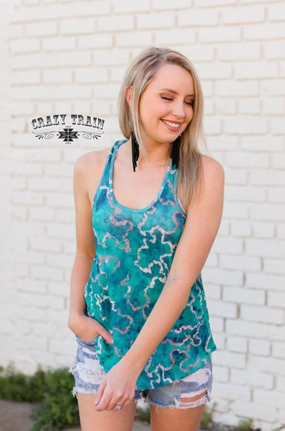 Easy Breezy Turquoise Tank - Ella’s Arrow