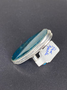 Blue Apatite Long Oval Ring - Ella’s Arrow