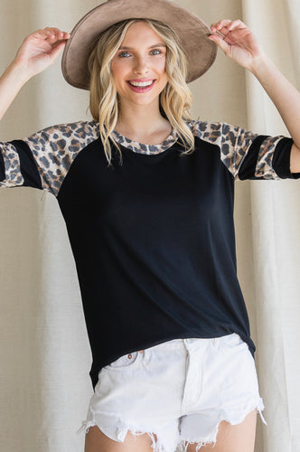 I See Truth Black Leopard Top - Ella’s Arrow