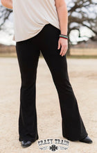 Load image into Gallery viewer, Night Moves Black Flare Leggings - Ella’s Arrow
