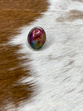 Load image into Gallery viewer, Short Oval Rainbow Tie Dye Ring - Ella’s Arrow
