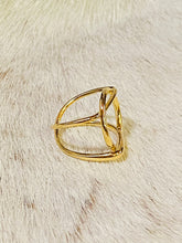 Load image into Gallery viewer, Metallic Geo Wrap Gold Ring - Ella’s Arrow
