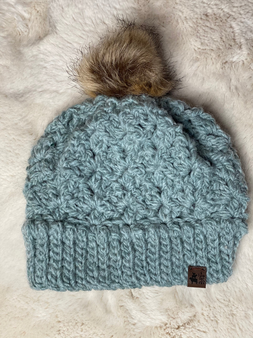 Alpaca Blend Sage Beanie - Ella’s Arrow