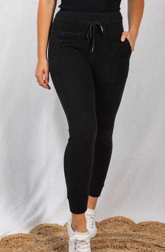 High Waisted Buttery Soft Black Joggers - Ella’s Arrow